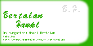 bertalan hampl business card